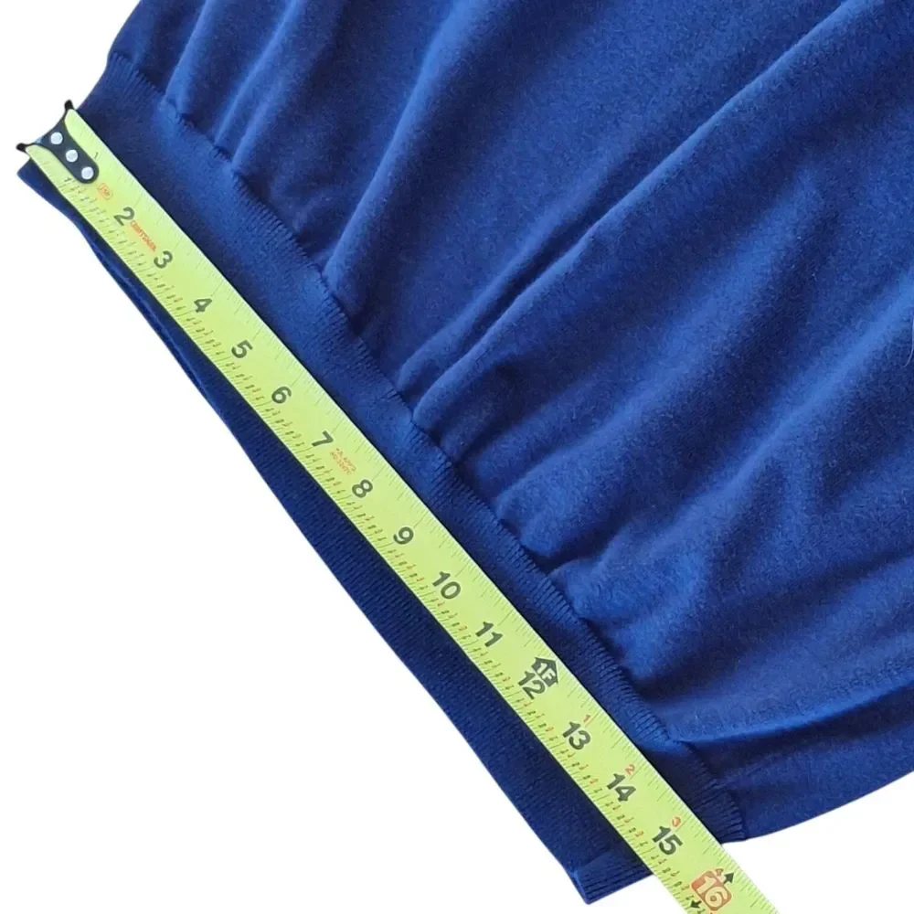 Jos A Bank Signature Collection Pima Cotton Sweater Blue 1/4 Zip Men's size XL